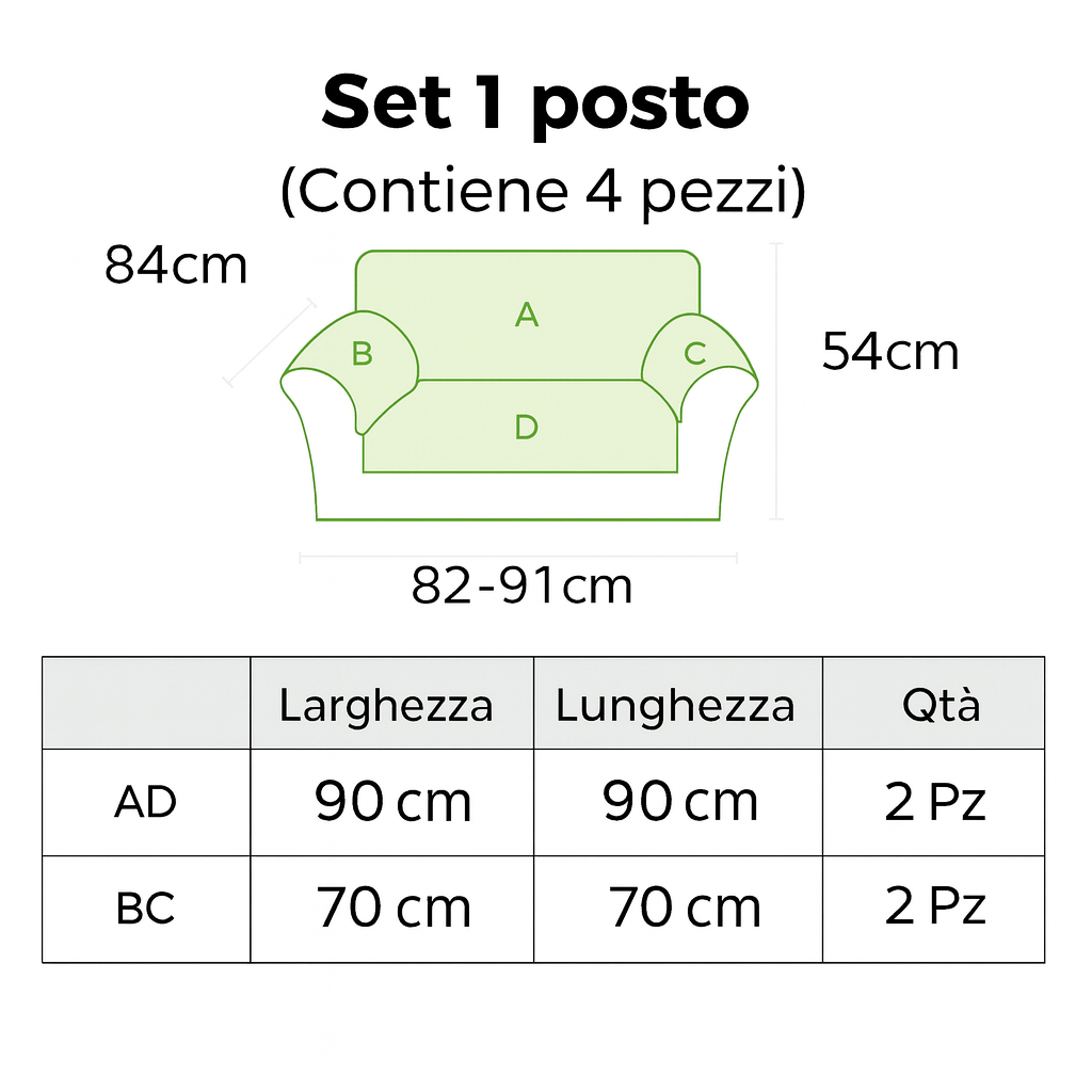 Copridivano Antigraffio Ciniglia Impermeabile - FidoSit