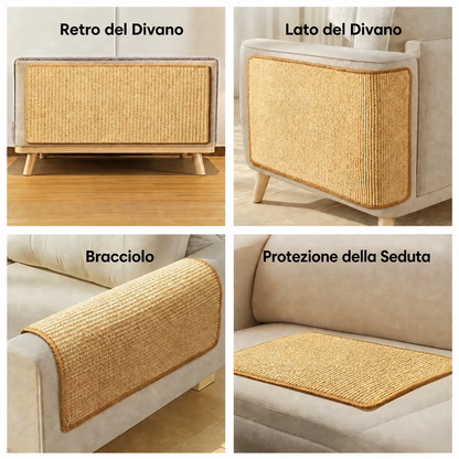 Tappetino Tiragraffi in Sisal Protezione Divano - FidoSit