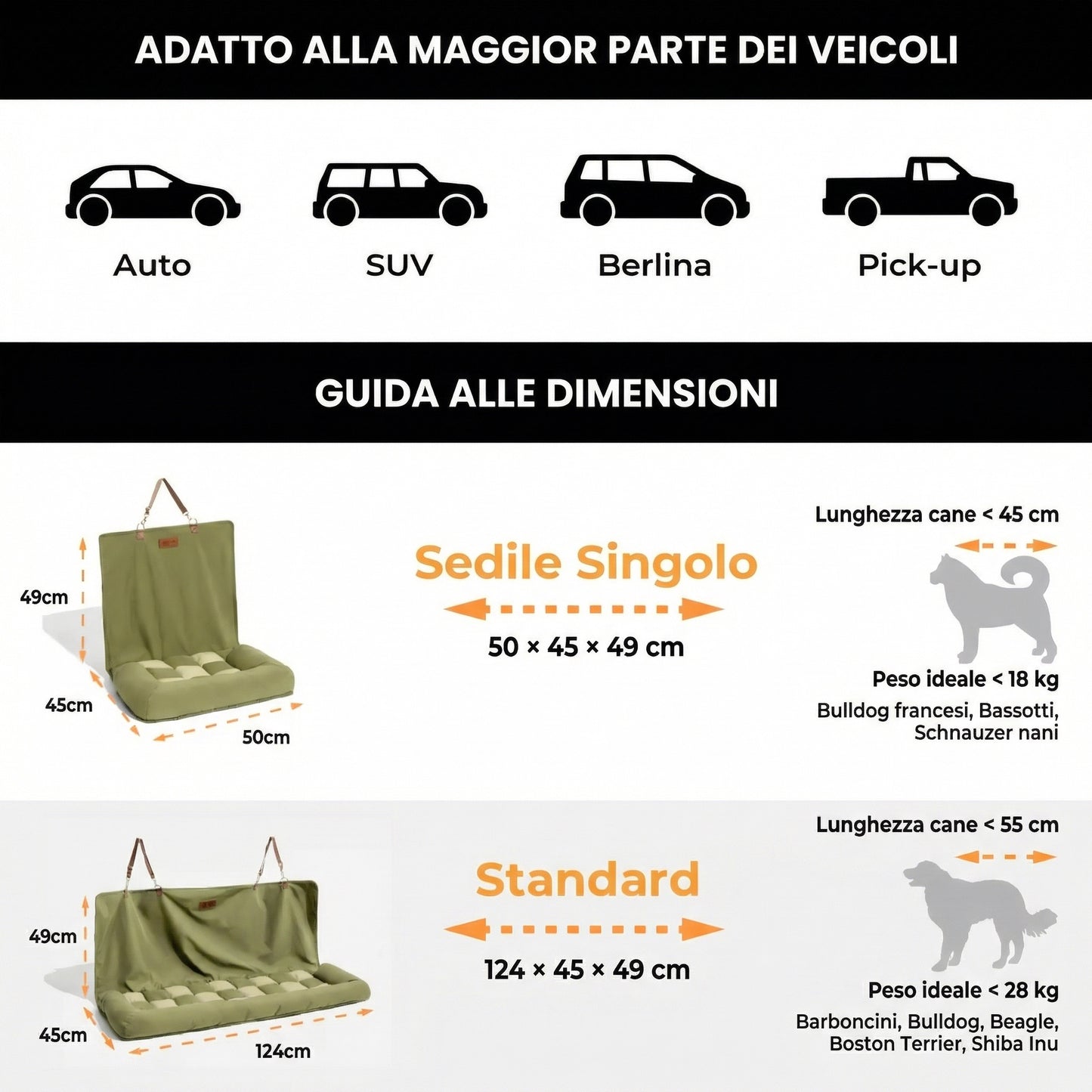 Coprisedile per Cani di Taglia Grande Chessboard Lounge - FidoSit
