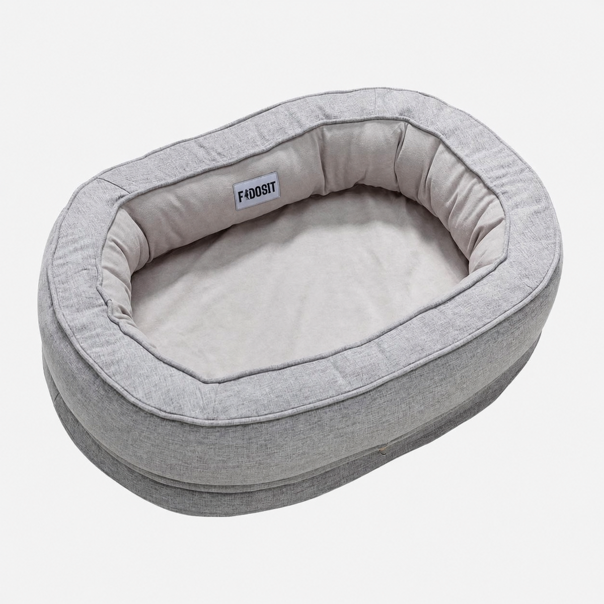 Grey Donut Dog Bed