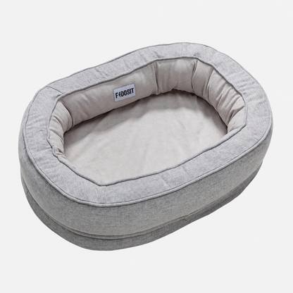 Grey Donut Dog Bed