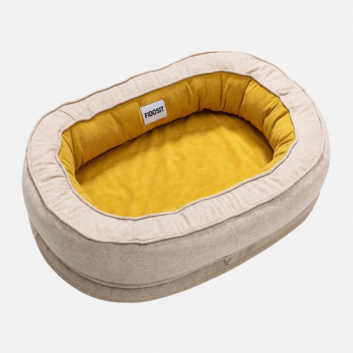 Ginkgo Yellow Donut Dog Bed