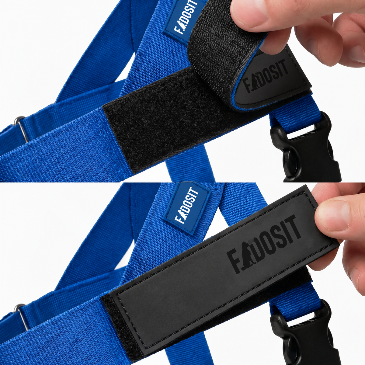 FidoSit adjustable dog harness in Classic Blue, product photo 2