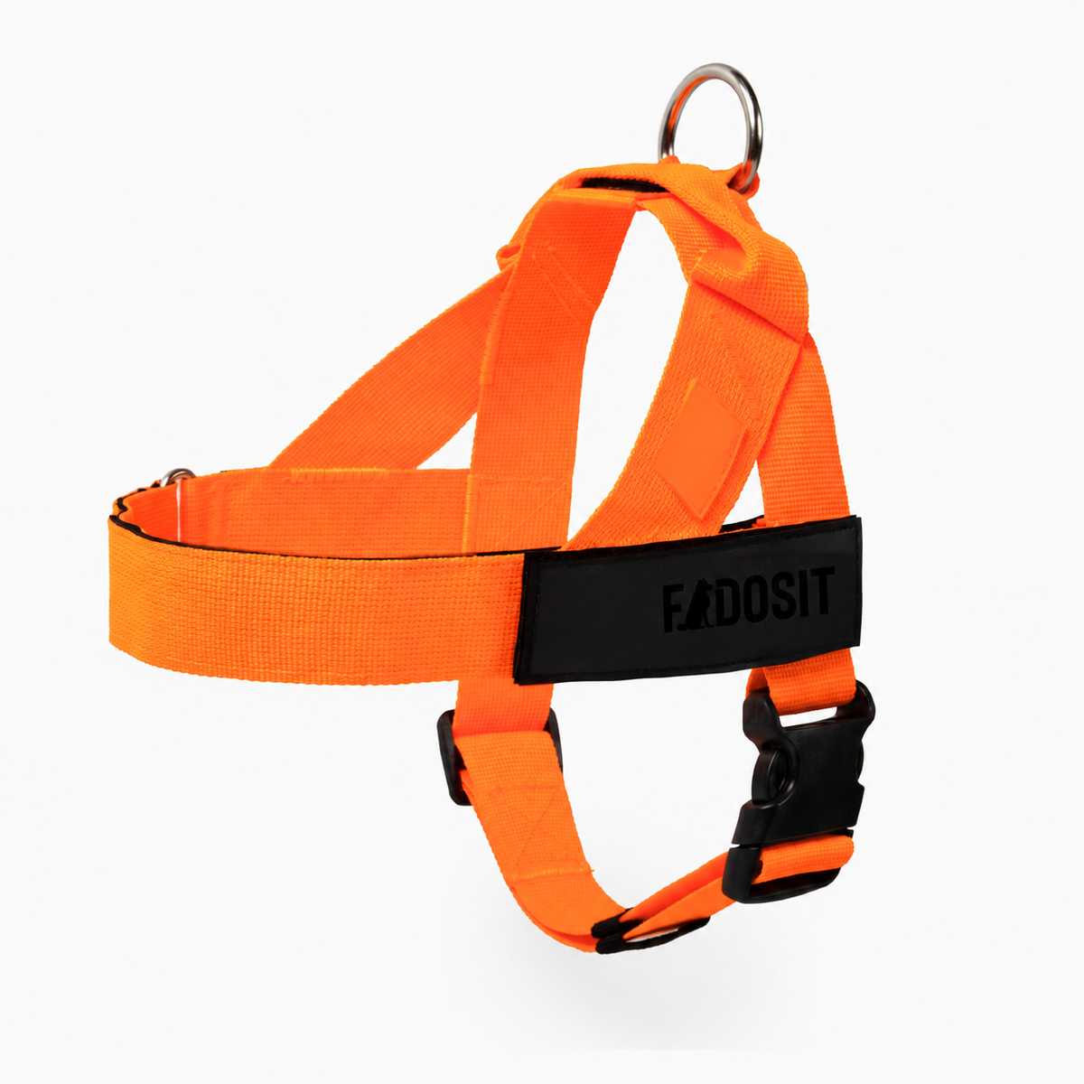 FidoSit adjustable dog harness in Hi-Vis Orange, product photo 1