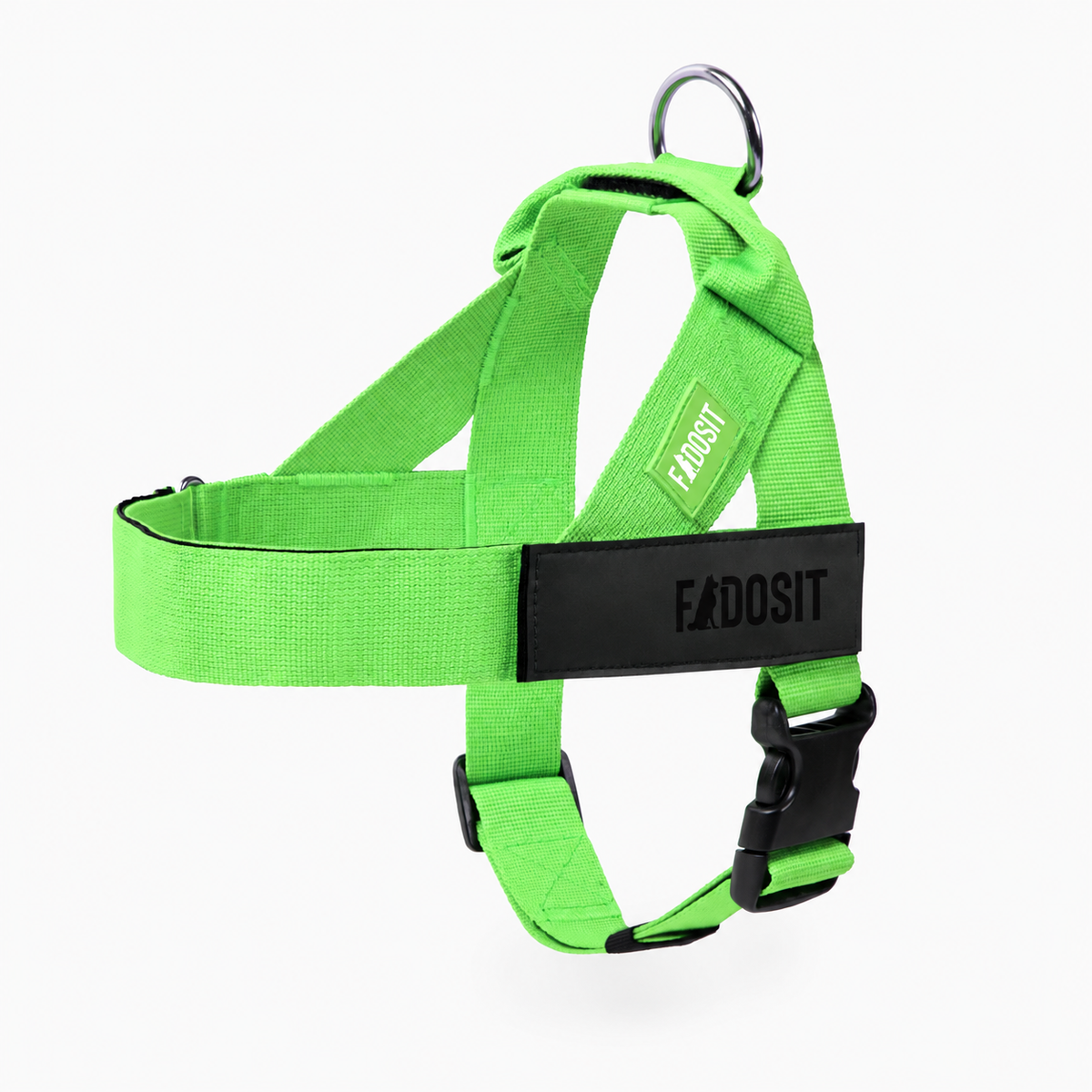 FidoSit adjustable dog harness in Neon Green, product photo 1