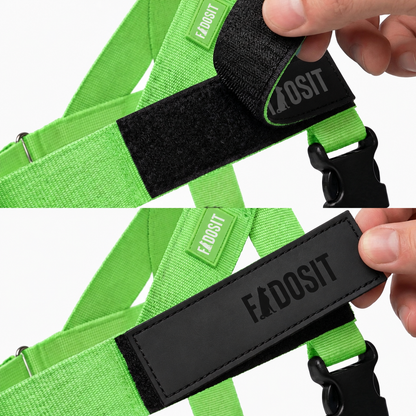 FidoSit adjustable dog harness in Neon Green, product photo 2