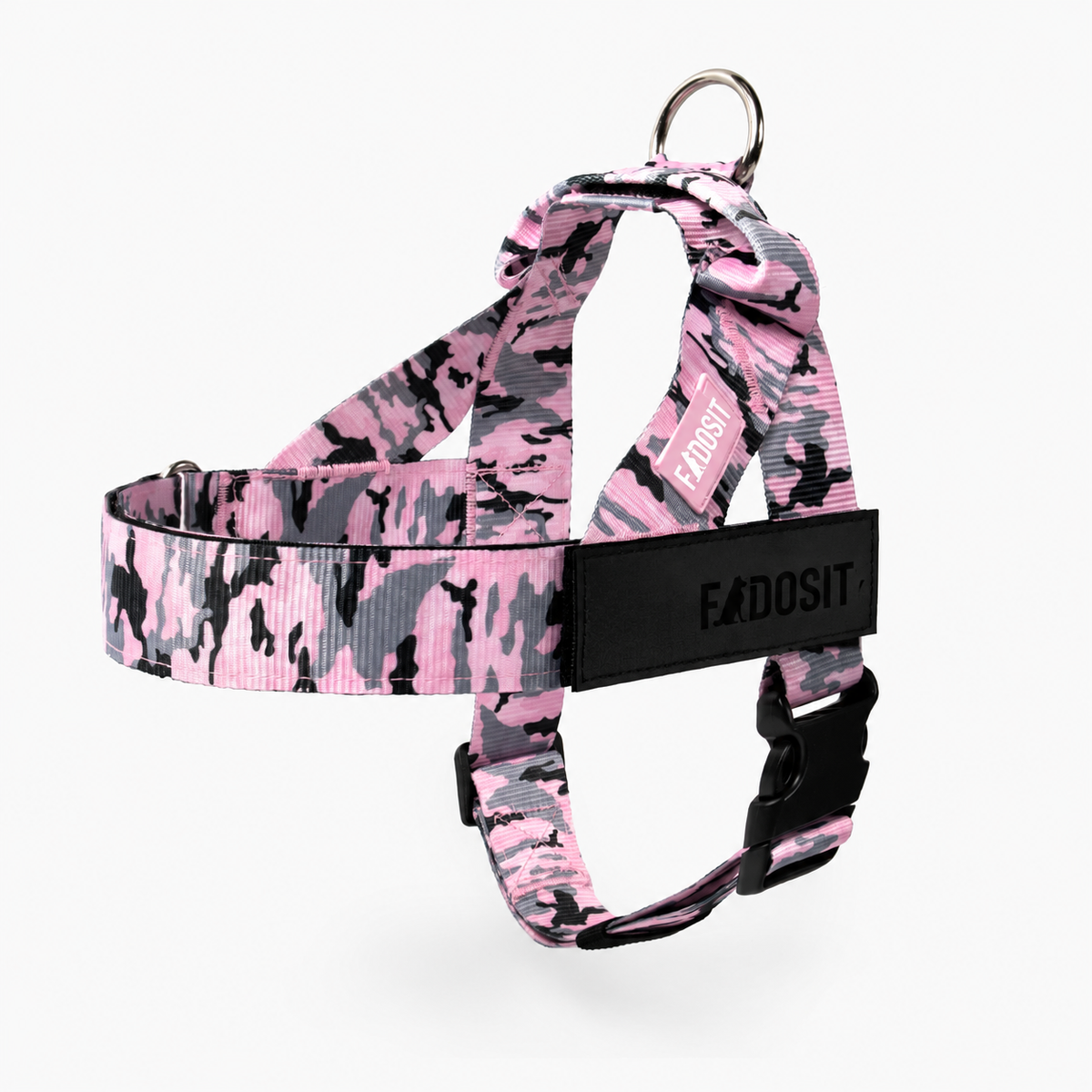 FidoSit adjustable dog harness in Pink Camo, product photo 1