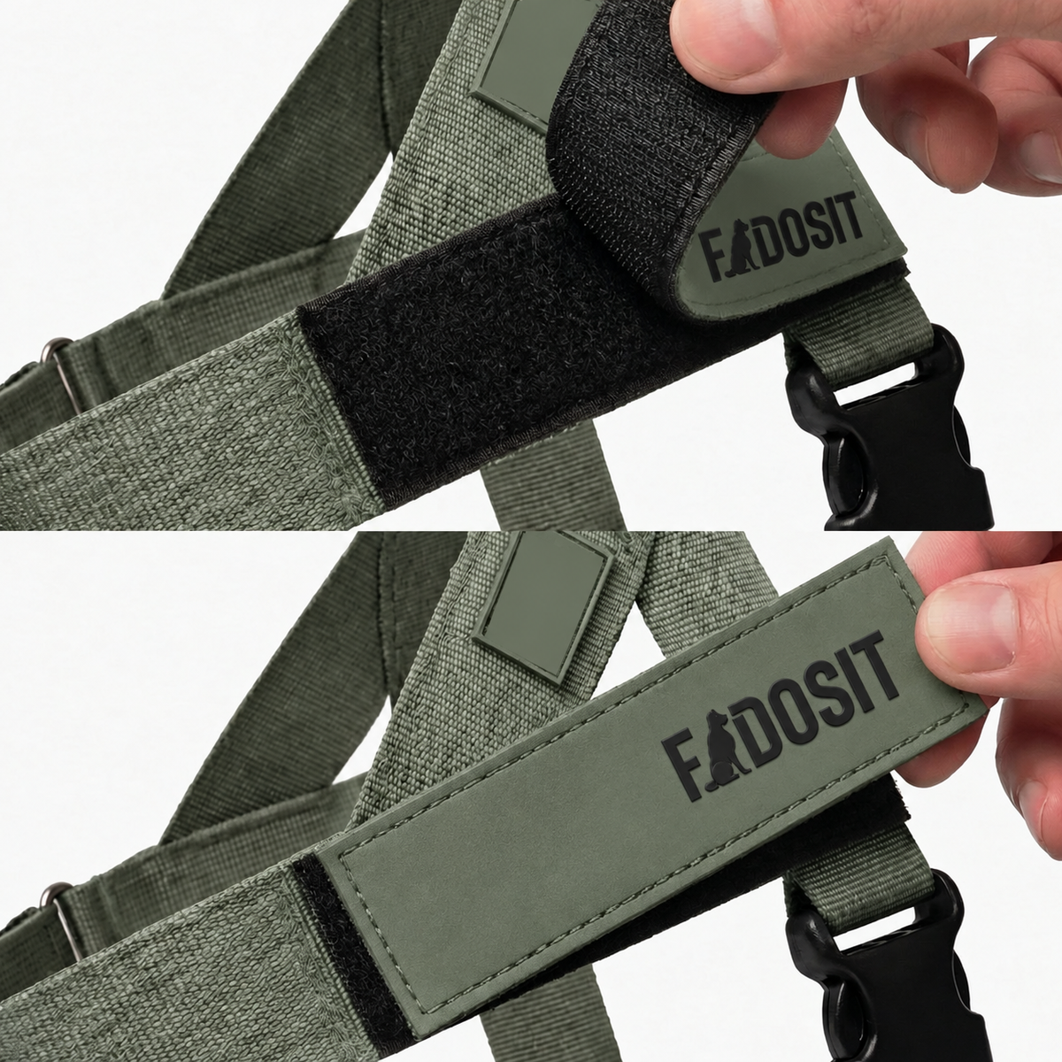 FidoSit adjustable dog harness in Premium Khaki, product photo 2