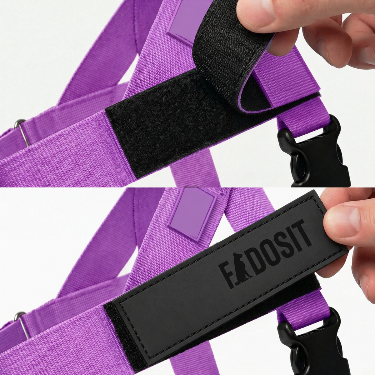 FidoSit adjustable dog harness in Purple, product photo 2