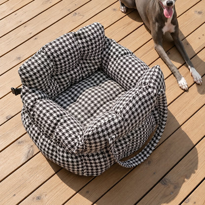 FidoSit dog car seat and travel bed – Houndstooth