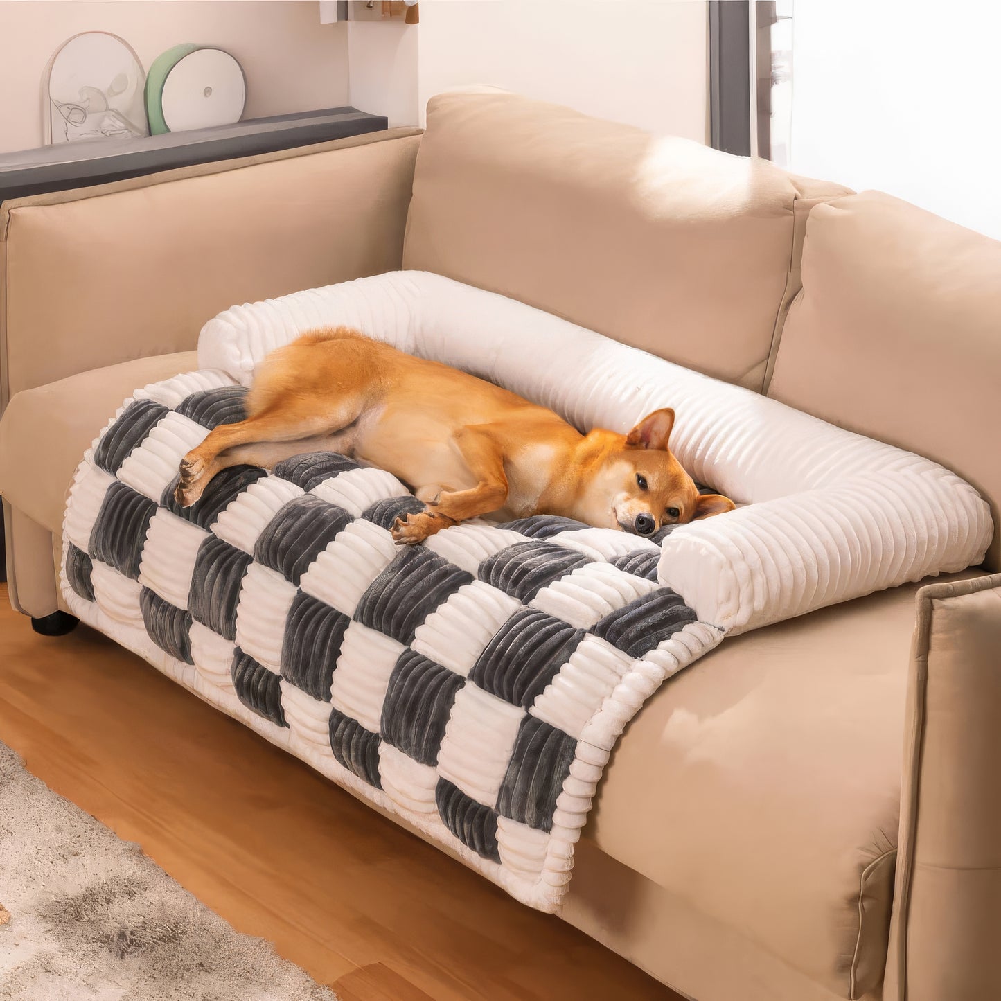 Copridivano Letto a Scacchiera per Cani - FidoSit