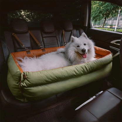 Seggiolino in Pelle per Cani con Attacco Cinture - FidoSit